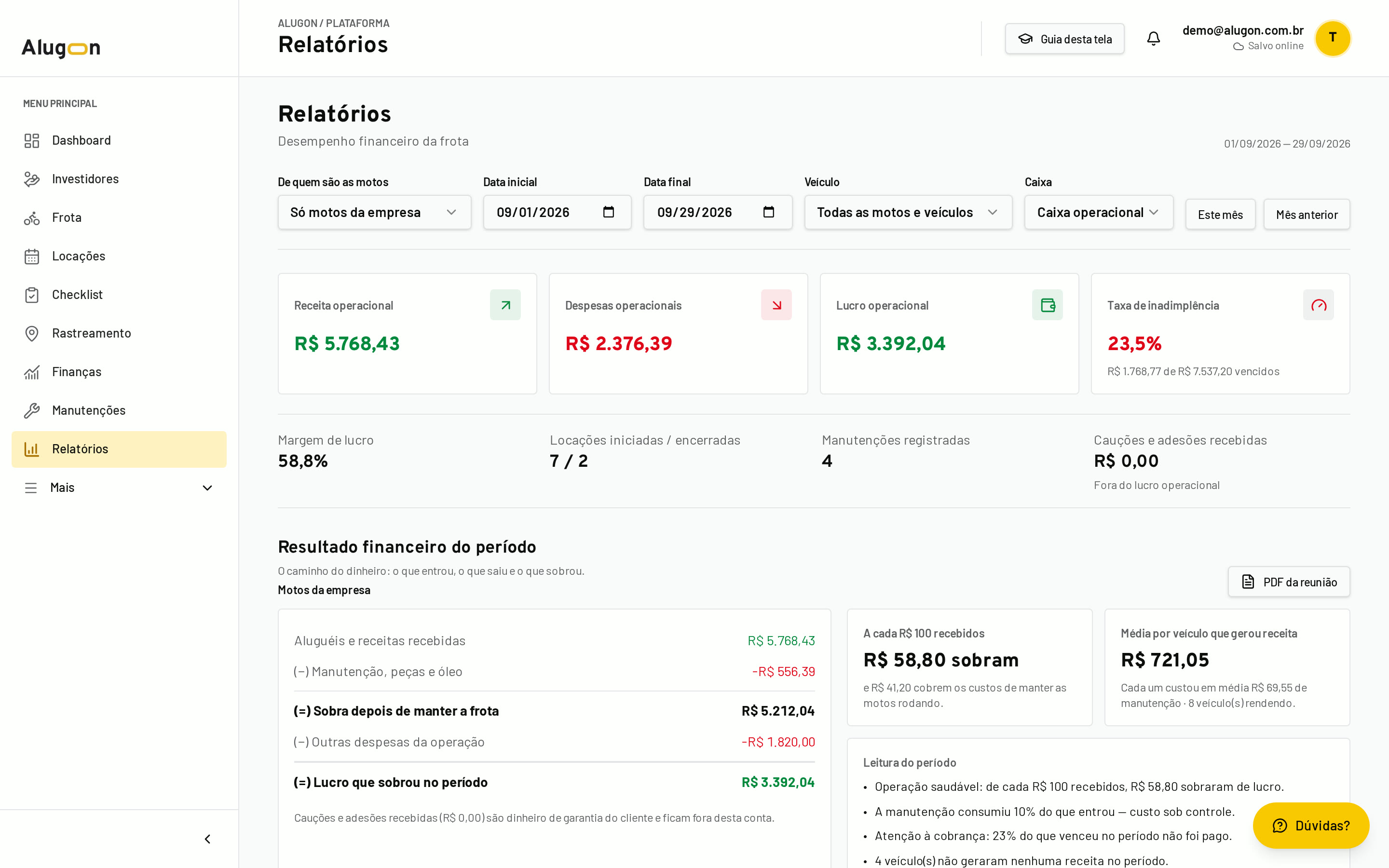 Números que explicam a operação